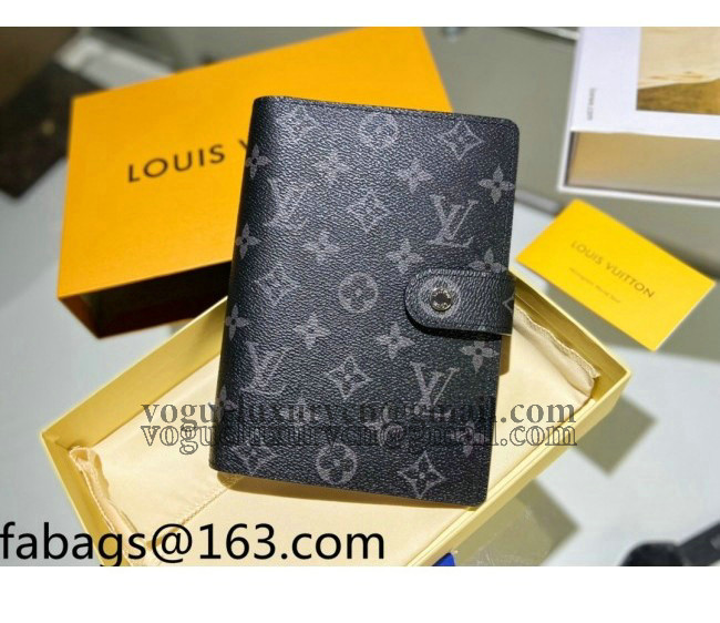 Louis Vuitton Medium Ring Agenda Notebook Cover in Black Monogram Canvas 2022 0725