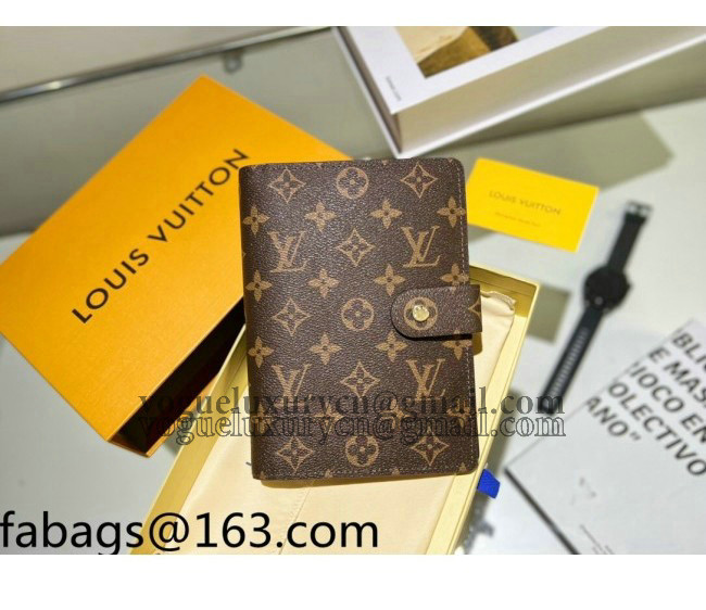 Louis Vuitton Medium Ring Agenda Notebook Cover in Brown Monogram Canvas 2022 0725