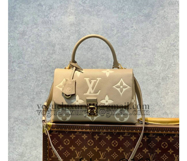 Louis Vuitton Madeleine MM Top Handle Bag in Bicolor Monogram Leather M46041 Grey 2022