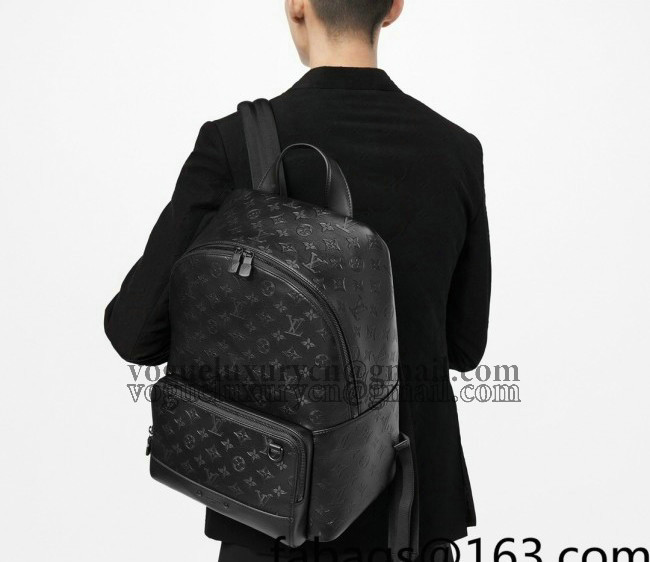 Louis Vuitton Men's Racer Backpack in Monogram Shadow Leather M46109 Black 2022