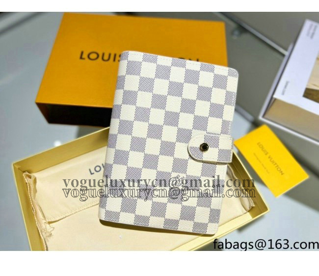 Louis Vuitton Medium Ring Agenda Cover inWhite Damier Canvas 2022