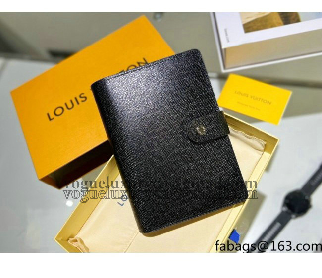 Louis Vuitton Medium Ring Agenda Cover in Black Leather 2022