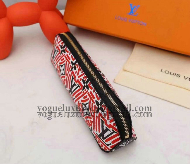 Louis Vuitton Pencil Pouch Black/Red 2022