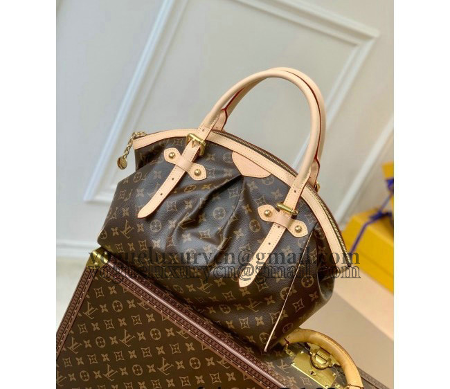 Louis Vuitton Tivoli Bowling MM Bag in Monogram Canvas M40144 Nude 2022