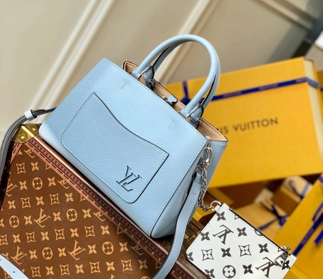 Louis Vuitton Marelle Tote BB Bag in Epi Leather M59950 Blue 2022