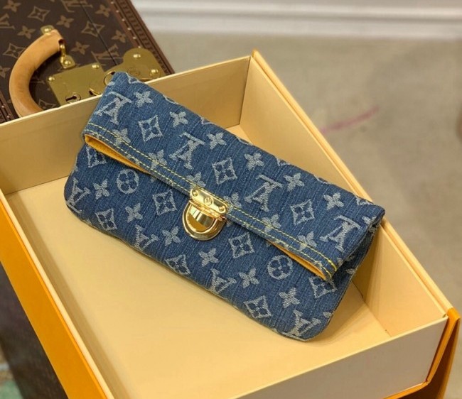 Louis Vuitton Vintage Denim Clutch M44472 Blue 2022