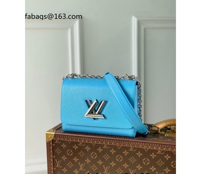 Louis Vuitton Twist MM Bag in Epi Leather M50282 Blue 2022