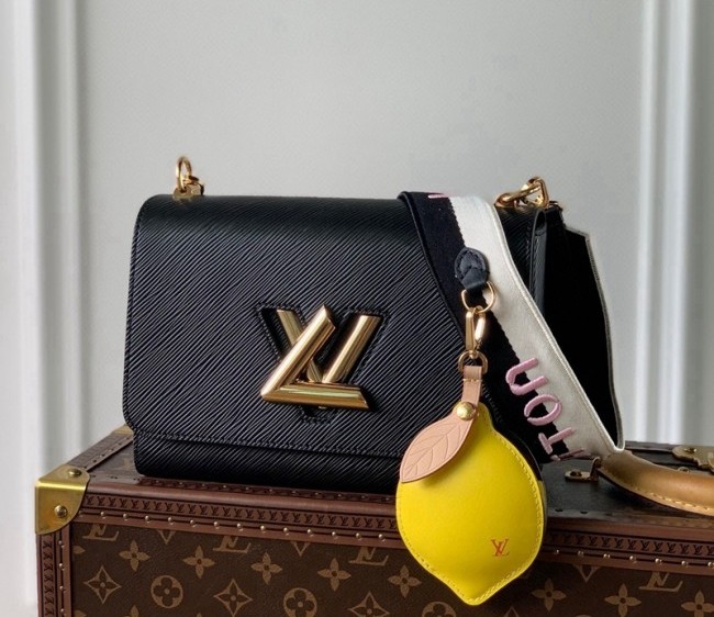 Louis Vuitton Twist MM Bag in Epi Leather M20680 Black 2022