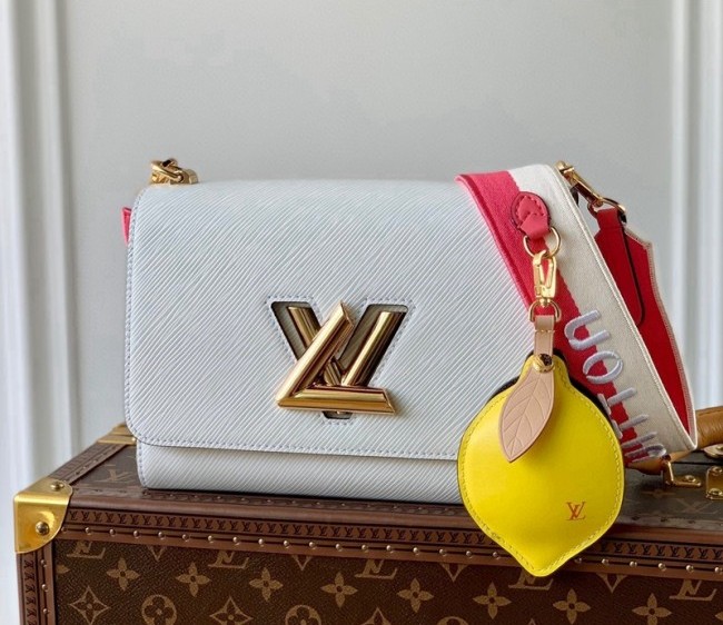 Louis Vuitton Twist MM Bag in Epi Leather M20681 White 2022