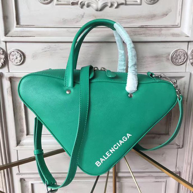 Balenciaga Triangle Duffle S Bag Pre-Fall 2017 Bag Collection Original Leather Vert Irlandais