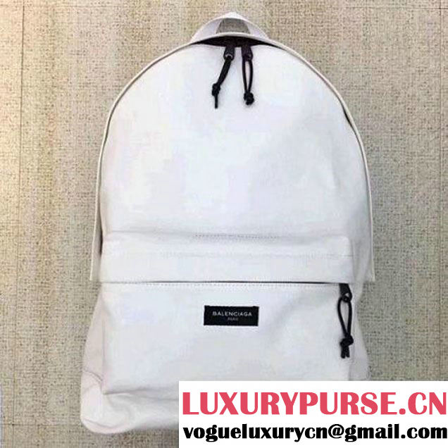 Balenciaga Explorer Cotton Canvas Backpack White 2017 (JM-7103007 )