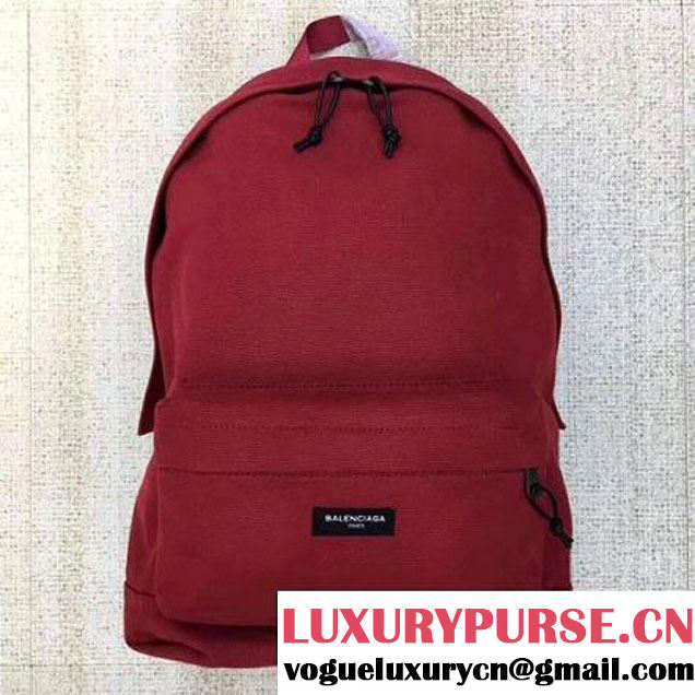 Balenciaga Explorer Cotton Canvas Backpack Red 2017 (JM-7103005 )