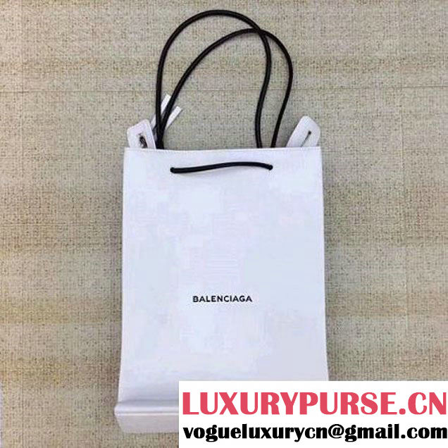 Balenciaga Calfskin Medium Long North-South Shopping Bag White 2017 (JM-7083110 )