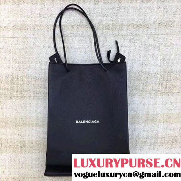 Balenciaga Calfskin Medium Long North-South Shopping Bag Black 2017 (JM-7083109 )