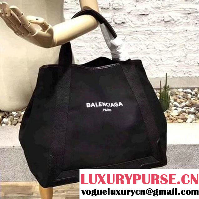 Balenciaga Denim Navy Cabas Large Bag Black 2017 (JM-7111523 )