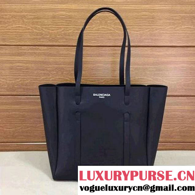 Balenciaga Calfskin Small Everyday Tote Bag Black 2017 (CHUN-7111548 )