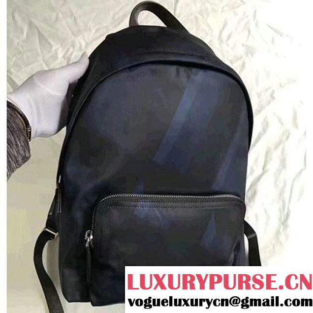 Burberry Leather Trim London Check Technical Backpack 2017 (2A016-7060926 )