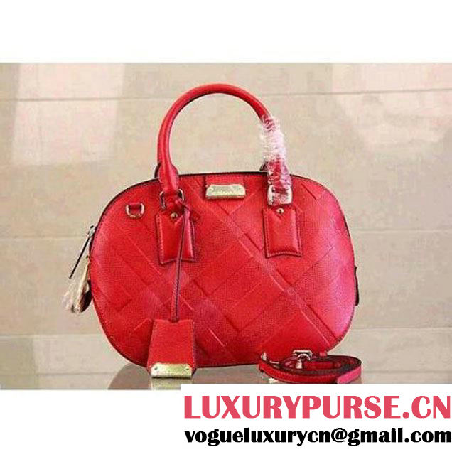 Burberry Small Orchard in Red Embossed Check Leather (AILEGOU-041302 )