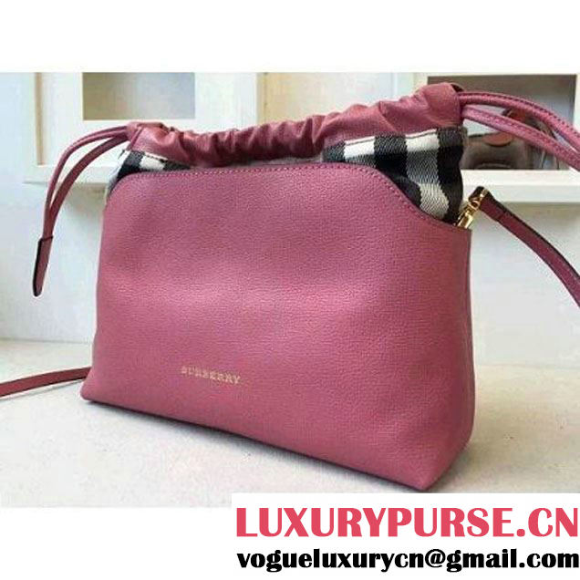 Burberry 39825671 Little Crush In Mauve Pink Leather And House Check (2A016-091901 )