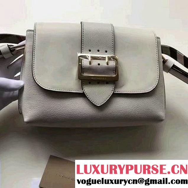 Burberry Buckle Crossbody Bag in White Calf Leather 2017 (2A016-7042507 )