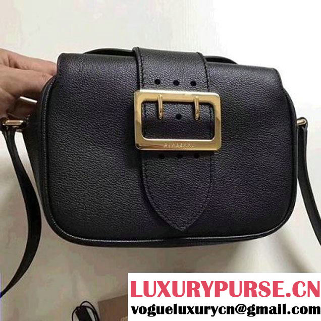 Burberry Small Buckle Crossbody Bag in Grainy Calfskin Black 2017 (2A016-7102805 )