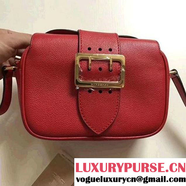 Burberry Small Buckle Crossbody Bag in Grainy Calfskin Red 2017 (2A016-7102802 )