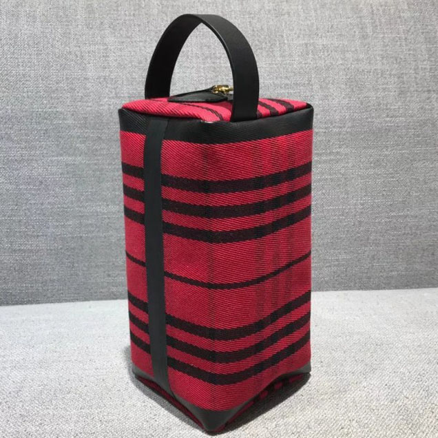 Burberry Tartan Cotton Pouch Red/Black 2018 Collection