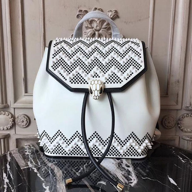 Bulgari Serpenti Forever x Nicholas Kirkwood Backpack In White