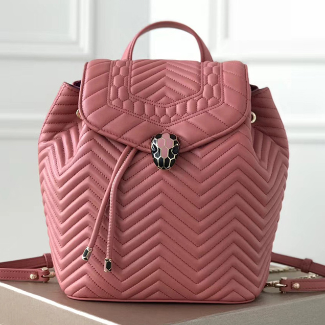 Bulgari Serpenti Forever Backpack In Pink