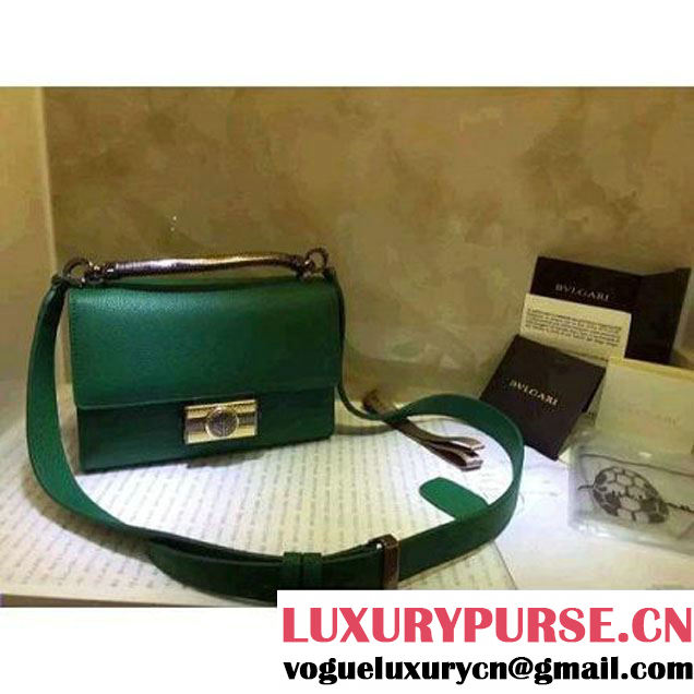 Bvlgari Samll Monete Flap Cover Bag 2015 in Green (BGL-062348 )