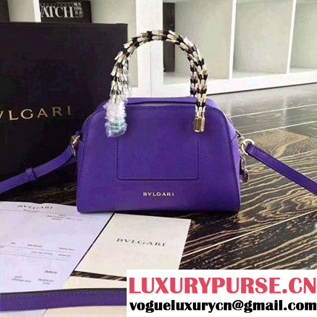 Bvlgari 39236 Serpenti Scaglie Boston Bag Purple 2015 (BGJ-072701 )