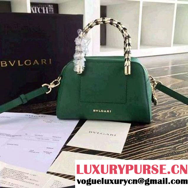 Bvlgari 39236 Serpenti Scaglie Boston Bag Green 2015 (BGJ-072702 )