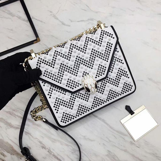 Bvlgari Serpenti Forever x Nicholas Kirkwood Flap Cover Bag Fall Winter 2017 Collection White Black