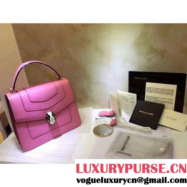 Bvlgari Serpenti Forever Pink Calfskin Tote Flap Bag 2015 (BGJ-041816 )