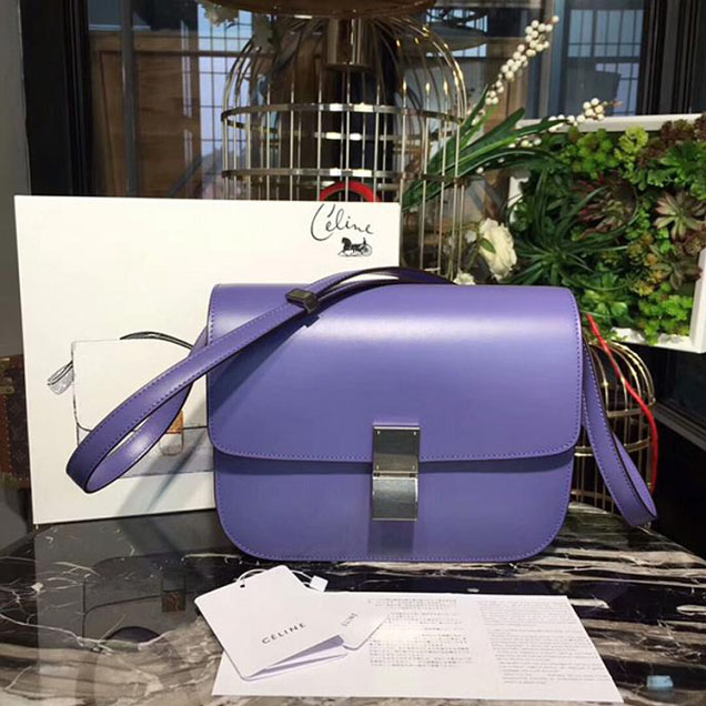 Celine Medium Classic Box Bag Purple