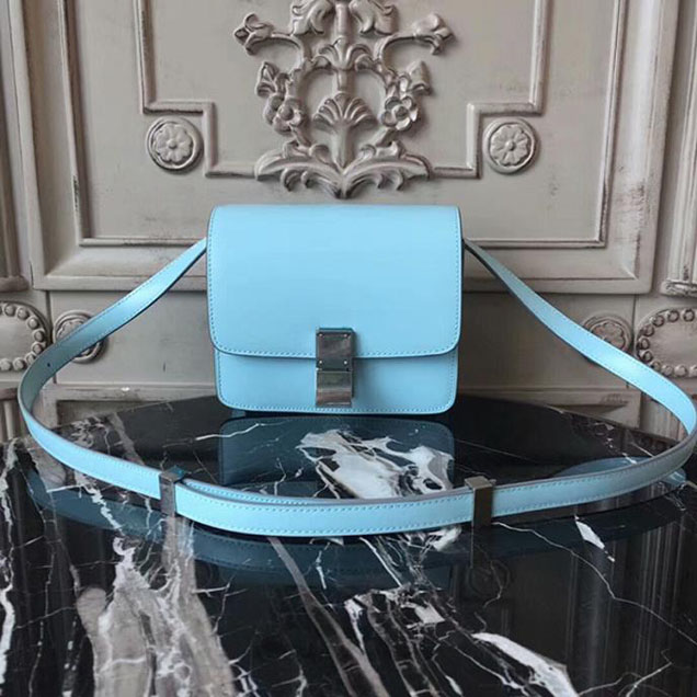 Celine Small Classic Box Bag 16cm Blue