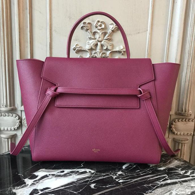 Celine Belt 28cm Bag Grained Calfskin Spring Summer 2018 Collection Burgundy