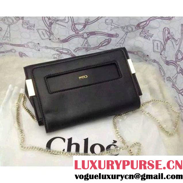 Chloe Black Elle Clutch Bag with Shoulder Strap (ZIYIN-042005 )