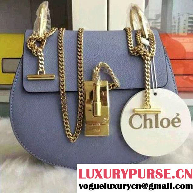 Chloe Small Drew Shoulder Bag In Ice Blue 2015 (2B080-050705 )