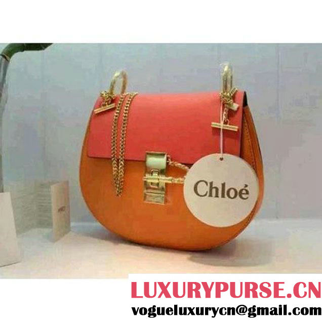 Chloe Medium Drew Chain Shoulder Bag In Acerola/Orange 2015 (2B080-050710 )