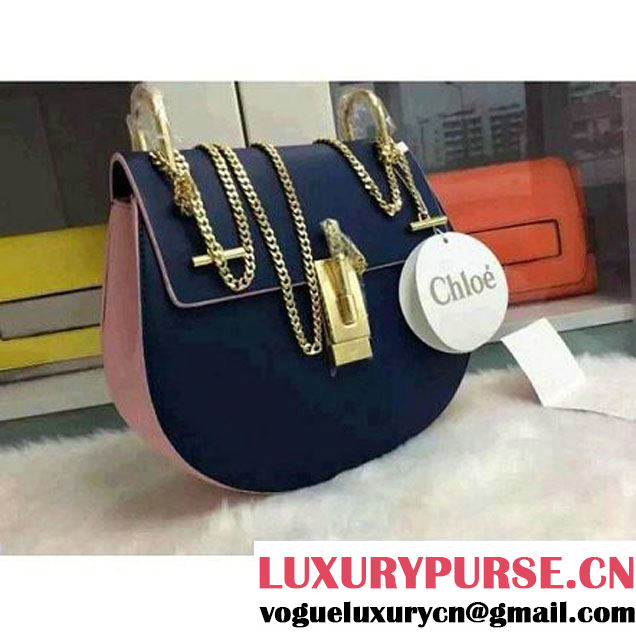 Chloe Medium Drew Chain Shoulder Bag In Blue/Pink (2B080-050714 )