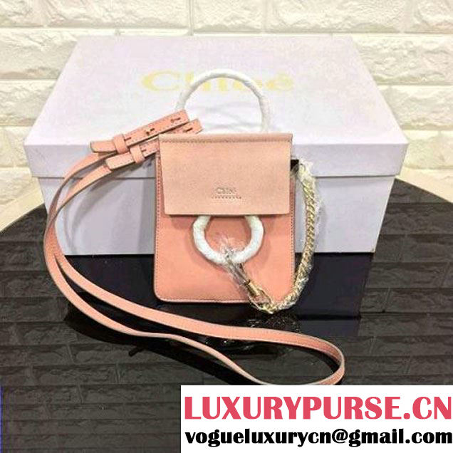 Chloe Suede/Leather Faye Mini Crossbody Bag Pink SS 2016 (2b080-6031835 )