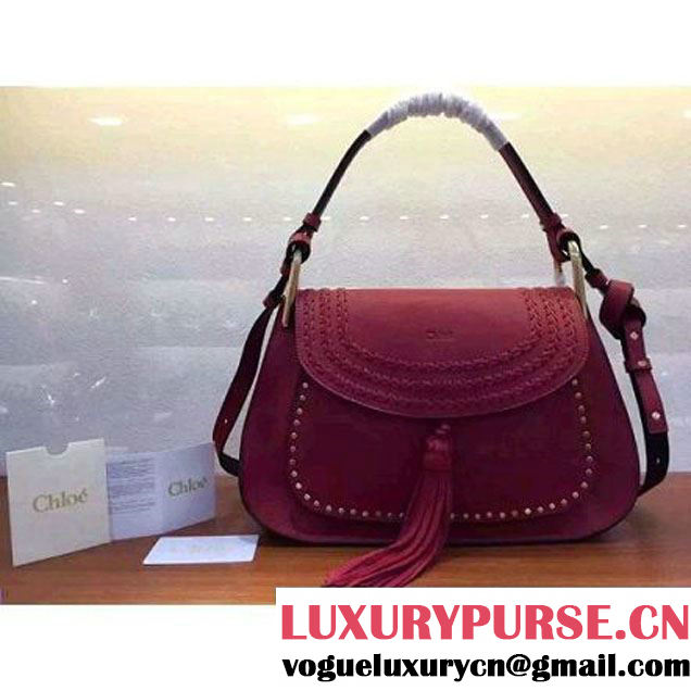 Chloe Hudson Large Bag In Red Smooth Calfskin 2016 (1B067-011413 )