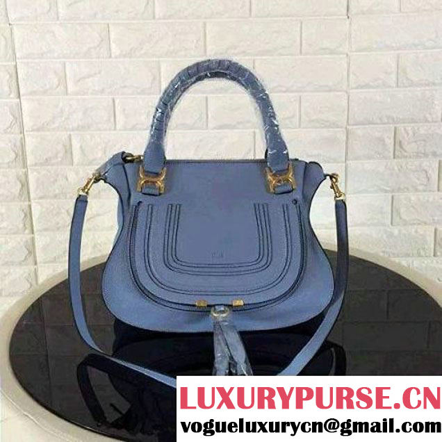 Chloe Marcie Bag In Grained Calfskin Sky Blue (2B080-6012208 )