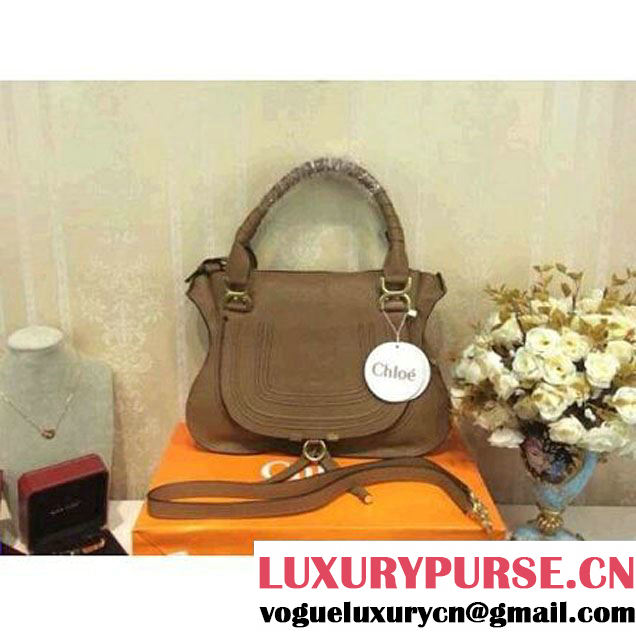 Chloe Marcie Medium Tote Bag in Light Coffee (2b080-041730 )