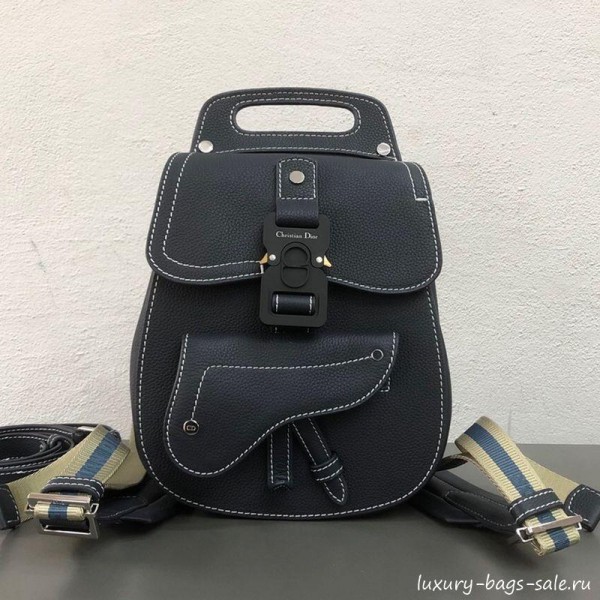 Dior Men's Small Saddle Homme Backpack Dark Blue 2019 Collection