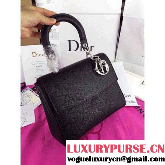 Be Dior Flap Medium Bag In Black with Silver Hardware (1A162-004 )