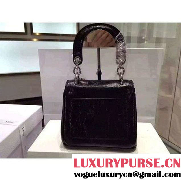 Dior Be Dior Micro Bag Crinkled Black Patent Leather Fall/Winter 2015 (1A076-070715 )