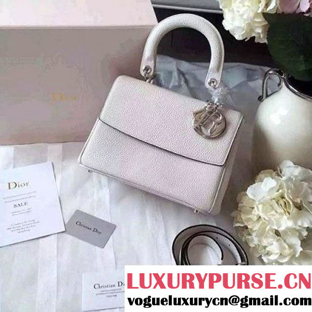 Dior Small Be Dior Bag In White Bullcalf Leather(Rosy Interior) (1C065-092216 )