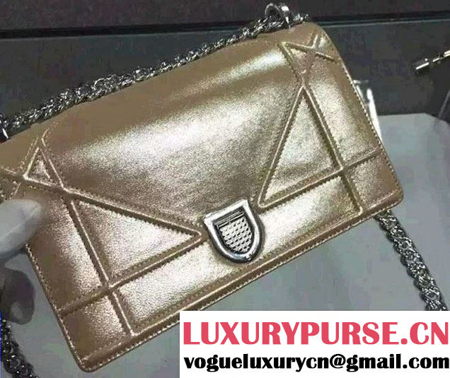 Dior Nubuck Calfskin Diorama Flap Bag Iridescent Beige 2015